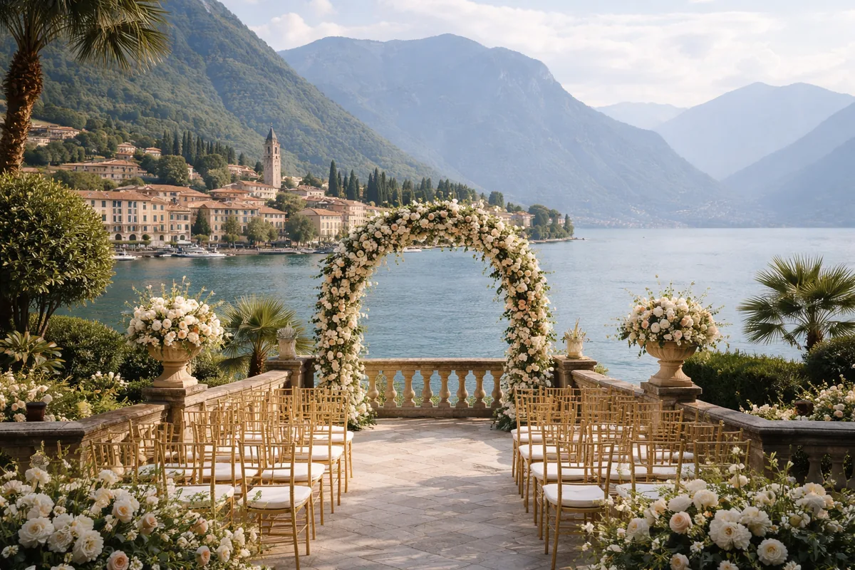 Comment organiser un mariage sur mesure au lac de Côme dans une ville historique